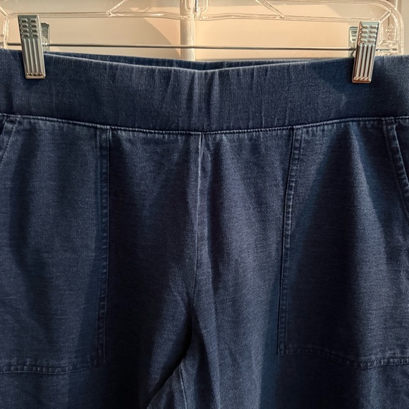 Pure Jill Indigo Denim Wide Legged Capris - Picture 2 of 9